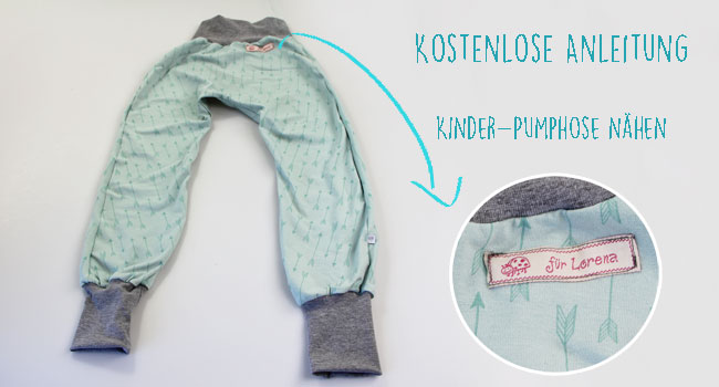 Kostenlose Anleitung Kinder Pumphose Nahen Der Namensbaender De Kreativ Blog