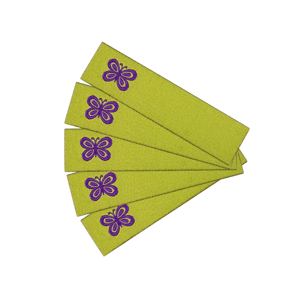 Bügeletiketten zum Beschriften "Schmetterling"