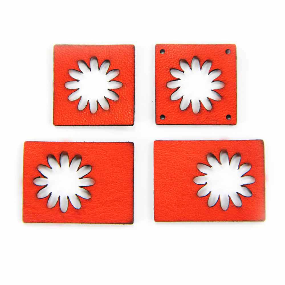 Lederetiketten-leder-label-Blume-Ausschnitt-o