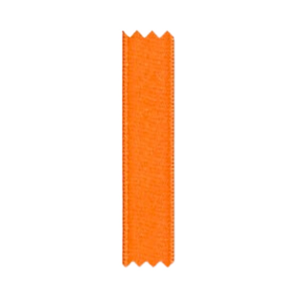 Ruban cadeau satin orange fluo