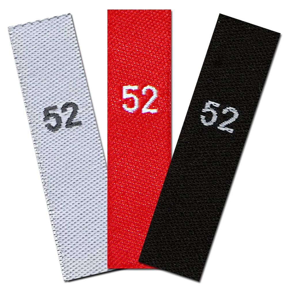 woven size labels - size 52
