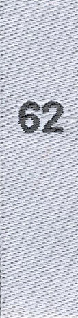 woven size labels for kids - size 62