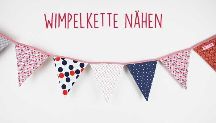 Wimpelkette mit Textiletiketten