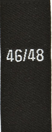 woven size labels - size 46/48