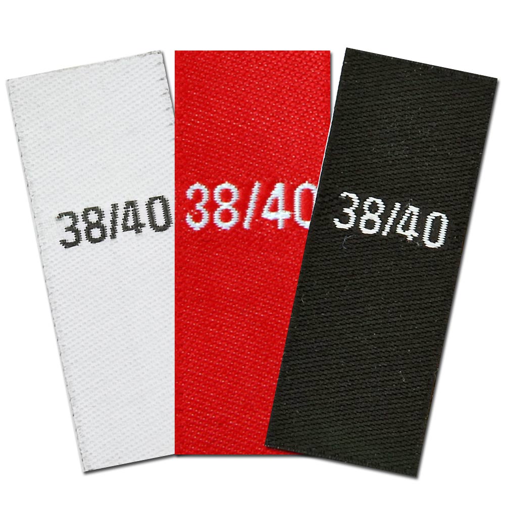 woven size labels - size 38/40