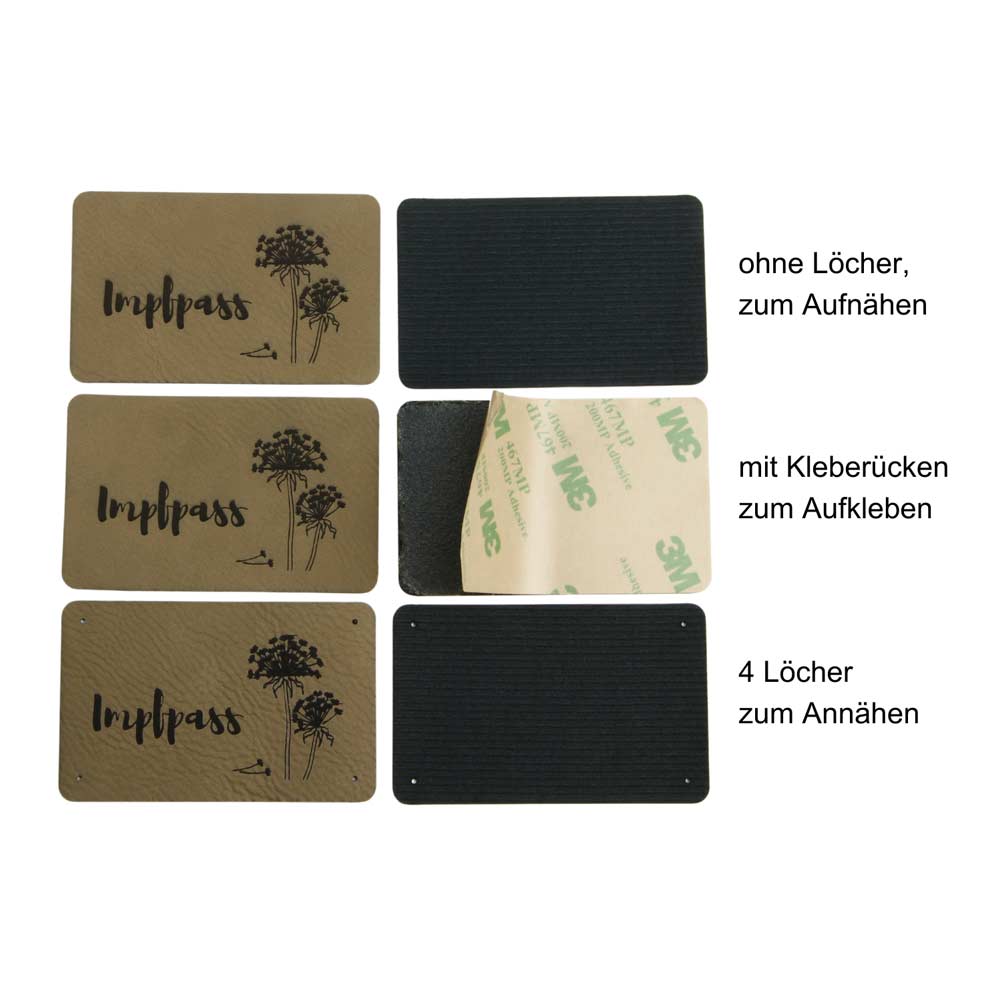 rechteckige Etiketten für Impfpass "Pusteblume"