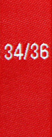 woven size labels - size 34/36