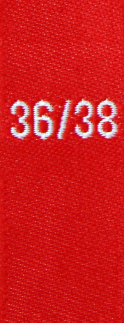 woven size labels - size 36/38