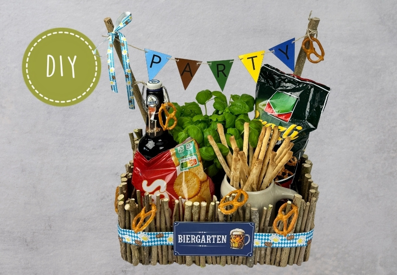 Anleitung für Biergarten-Geschenkkorb
