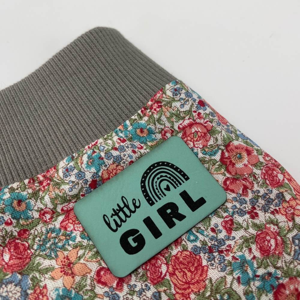 Artificial leather labels "little GIRL"