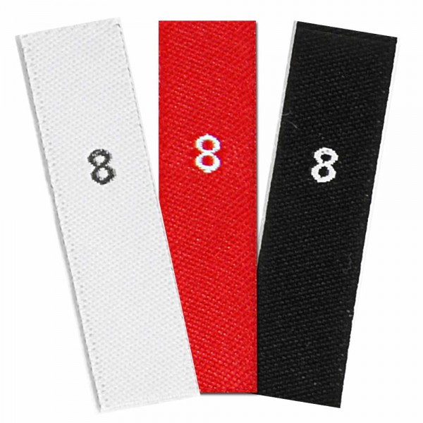 woven size labels - number 8