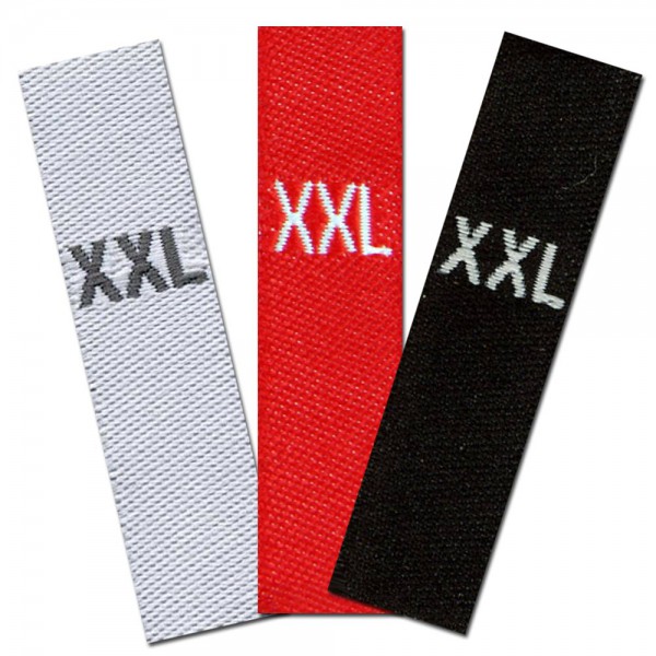 woven size labels - size XXL