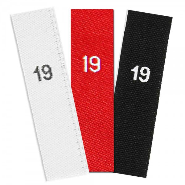 woven size labels - number 19