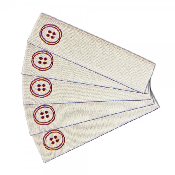 Étiquette textile à marquer soi-même, thermocollante, „bouton“