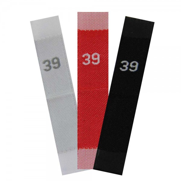 woven size labels - number 39