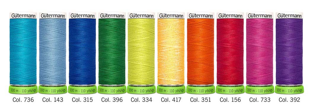 Sewing threads in many different varieties