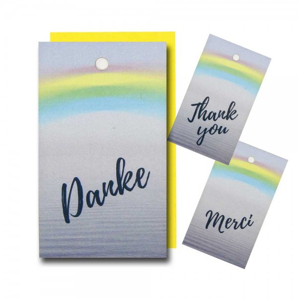 Hang tag "THANK YOU" - rainbow