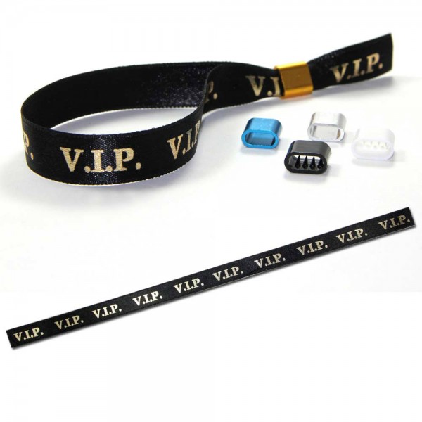 ruban bracelet de soirée "VIP” dorée