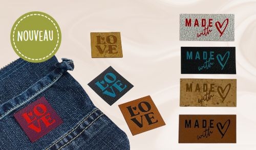Étiquettes personnalisées avec logo en cuir pour tricoter des vêtements,  étiquettes faites à la main avec