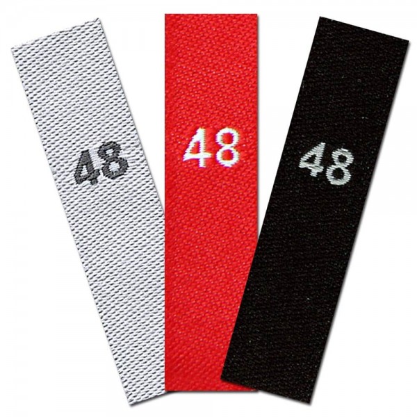 woven size labels - number 48