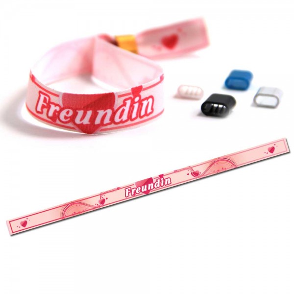 ruban bracelet de soirée “Freundin” design 1