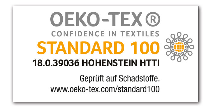etiquette avec logo oeko tex