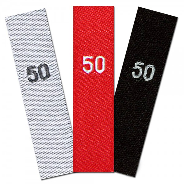 woven size labels - size 50
