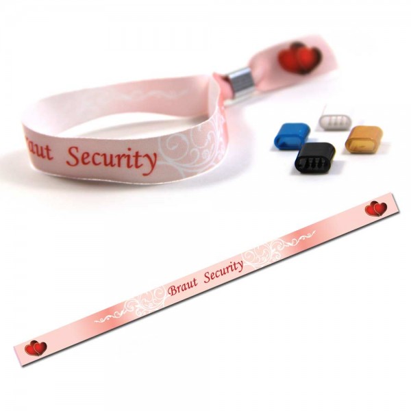 Party Wristband "Braut Security" Design 2
